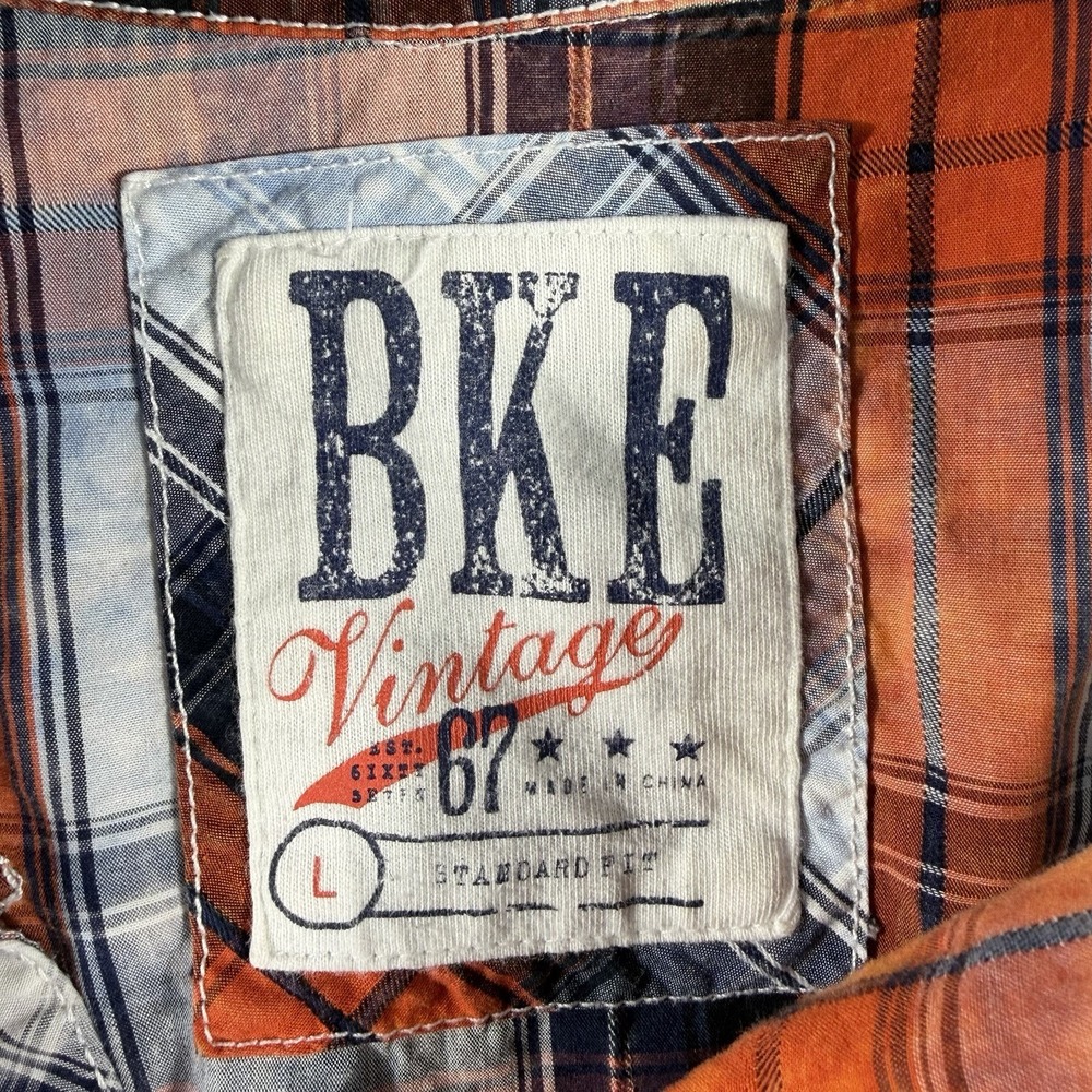 BKE Buckle Vintage 67 Mens Size L Plaid Western Shirt Standard Fit Cowboy Rodeo - Picture 5 of 6